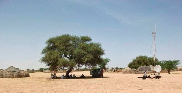A solar powered base station in Niger